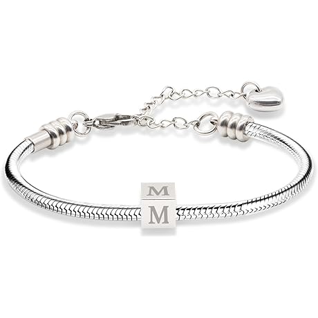 Initial Charm Bracelets for Women Teen Girls