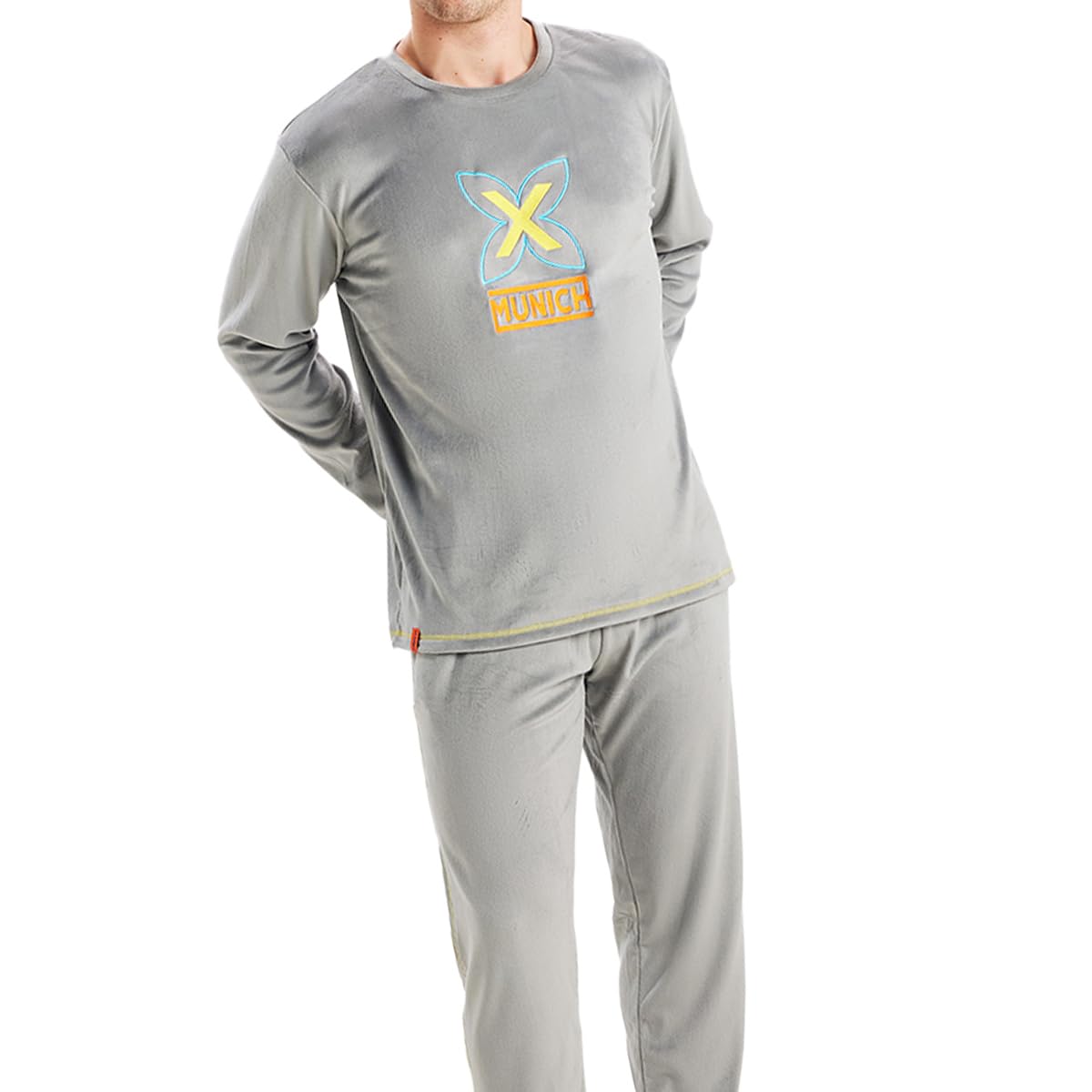 Munich Pijama Manga Larga Cuello Redondo Terciopelo MU3 para Hombre