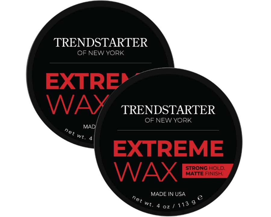 Image of TRENDSTARTER - EXTREME (4oz) (PACK of 2) - Strong Matte Finish - Premium Water Based Flake-Free Styling Pomade for All Hair Types - All-Day Hold