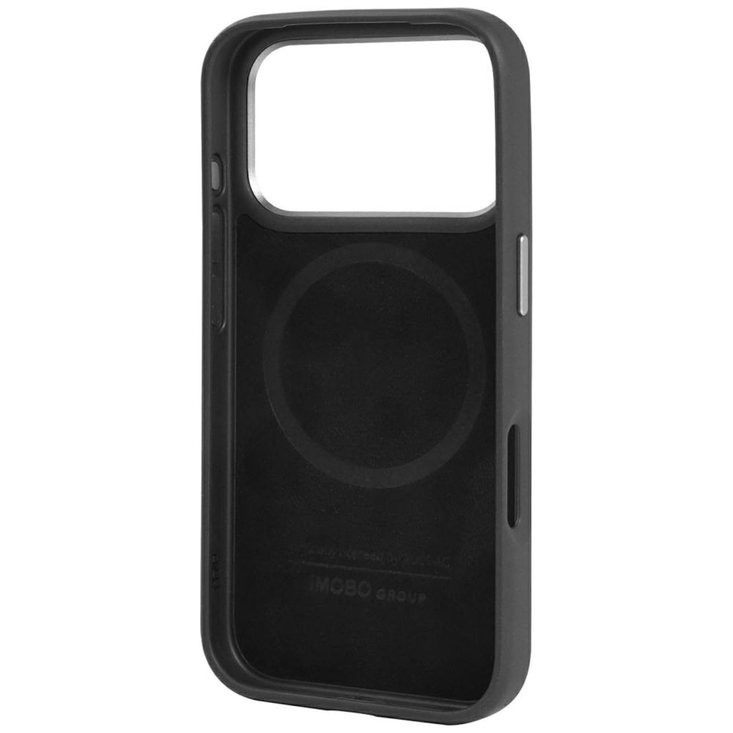 Audi RSQ Sport Cercle rouge en fibre de carbone compatible avec MagSafe Coque pour iPhone 17 Pro Max (Noir)