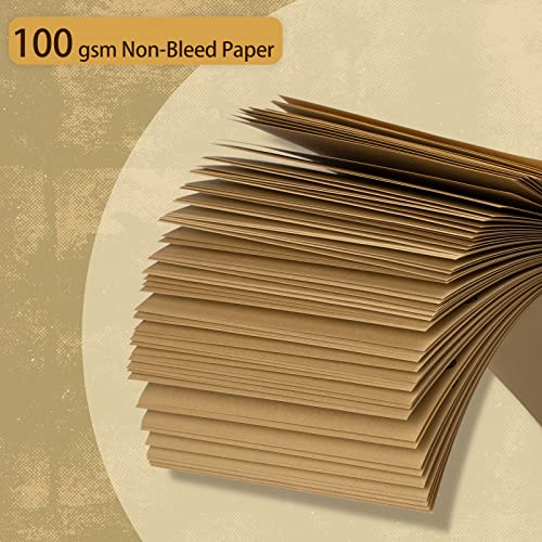 Image of A5 Refill Paper, Planner Inserts for A5 Binder Budget Planner Journals Notebook, 6 Ring Loose Leaf Lined Paper with Binder Dividers ( A5, Light Brown Paper ) | A5 Binder Inserts for Budget Planner Journals Notebook, Planner Inserts for 6 Ring Binder, Loose Leaf Kraft Paper