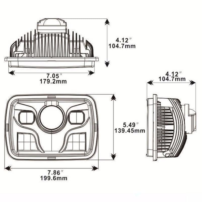 Amazon | ヘッドライト LED プロジェクター 車検対応 角型 角目 ZRX400