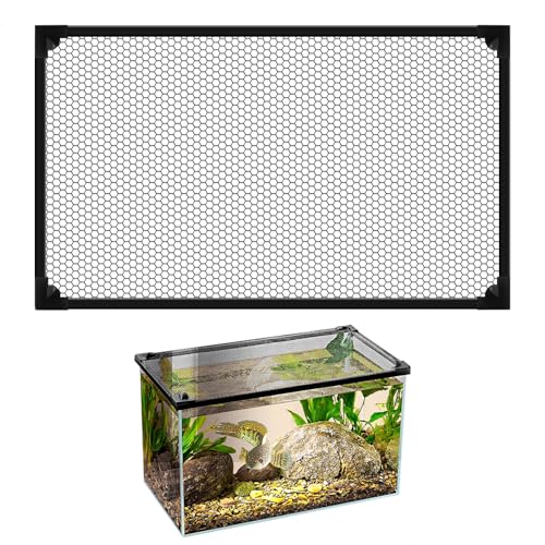 letuxaamz Aquarium-Sieb, Magnetisches Aquarium Anti Spring Netz, Fischisolationsbox Anti-Entweichungsnetz, Abdeckung für DASS Fische, Reptilien, Schildkröten Andere Tiere Entkommen, (50X30CM)
