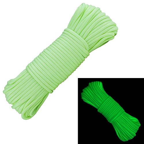 Glow in The Dark Zesty 21 Strand 550 Luminous Paracord Parachute Rope Cord