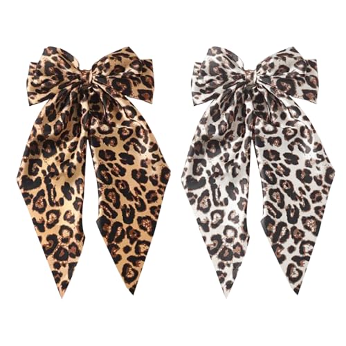 2 Clips Para El Cabello Con Estampado De Leopardo, Clips Para El Cabello Retro Con Lazo, Accesorios Para El Cabello Cosplay, Accesorios Para El Cabello, Clips Para El Cabello Para Mujeres