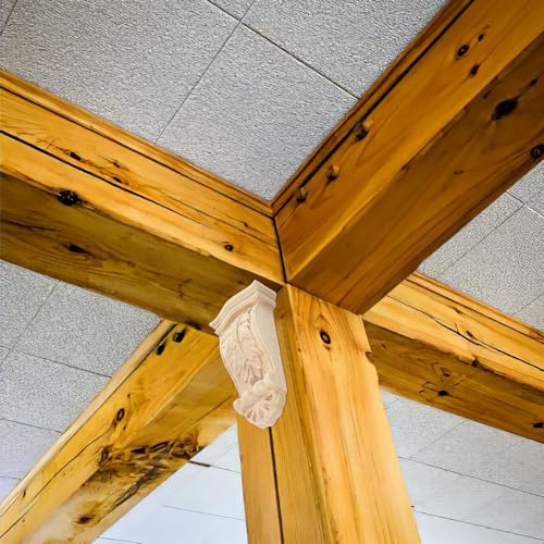 Ménsula de madera maciza para decorar paredes de oficinas y jardines 6