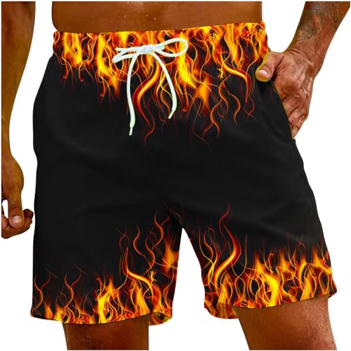 board shorts flame swim trunks