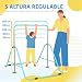 Imagen de HOMCOM Barra de Gimnasia Artística Plegable Altura Ajustable Azul Celeste