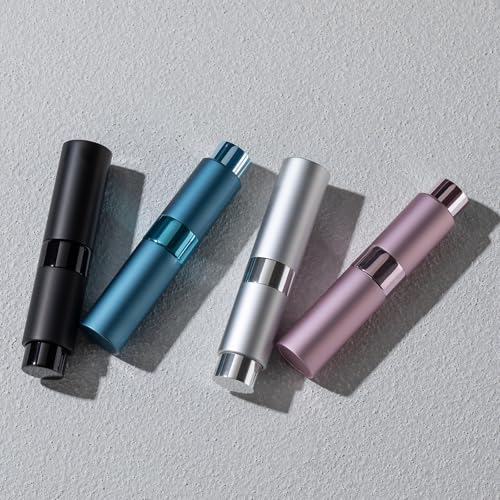 Image of Travel Perfume Atomizer Refillable Bottle: Spray Cologne for Travel size - Small Empty Sprayer Fragrance - 8ml (Black, Pink, Silver, Blue)