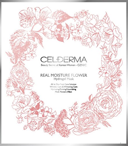 CEL-DERMA Season VIII REAL MOISTURE FLOWER Hydrogel Face Mask 4pcs