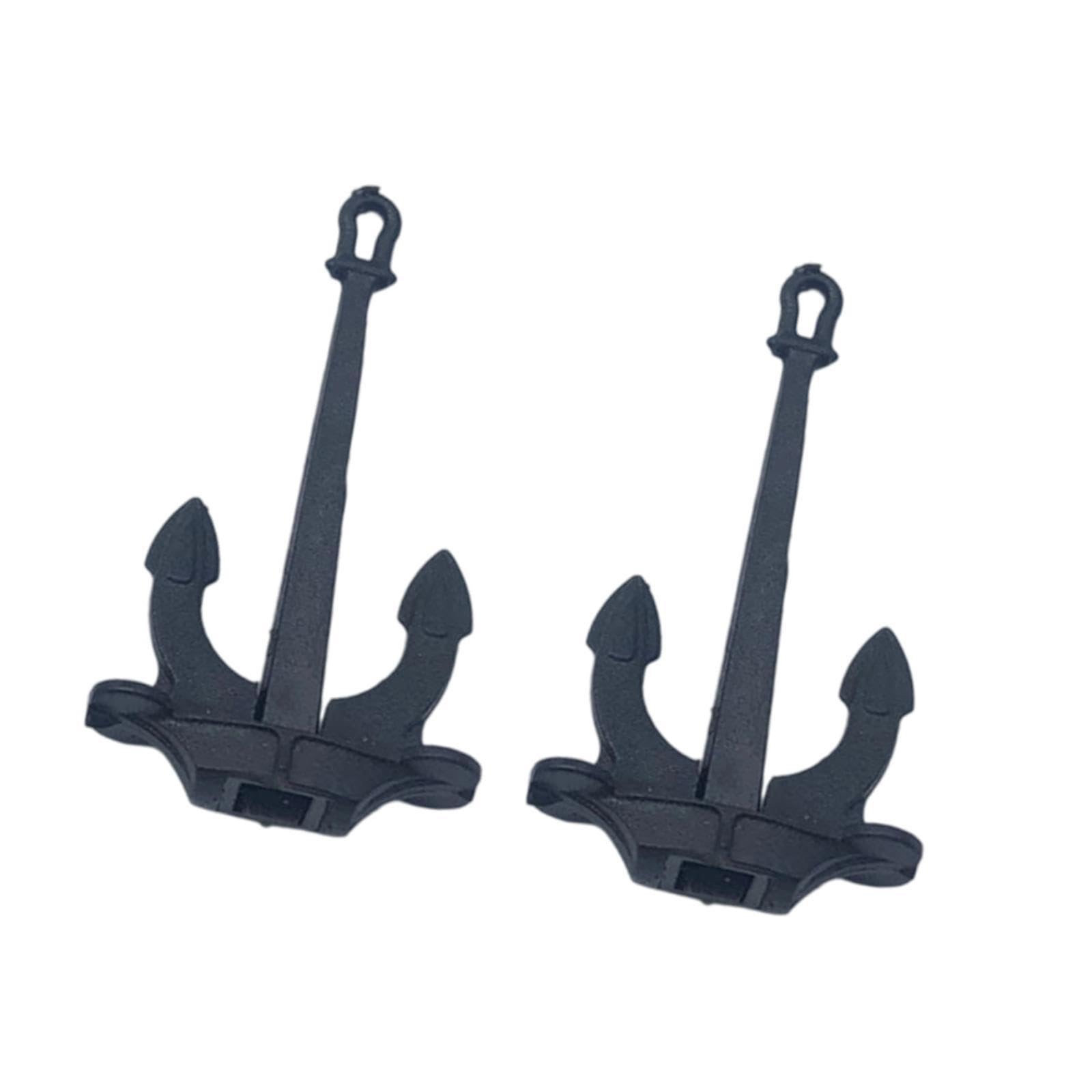DYNWAVE 2Pcs RC Boat Anchors Movable Mini Hall Anchors Tiny Nautical Ship Model Marine Accessories, 1.6cmx2.4cm