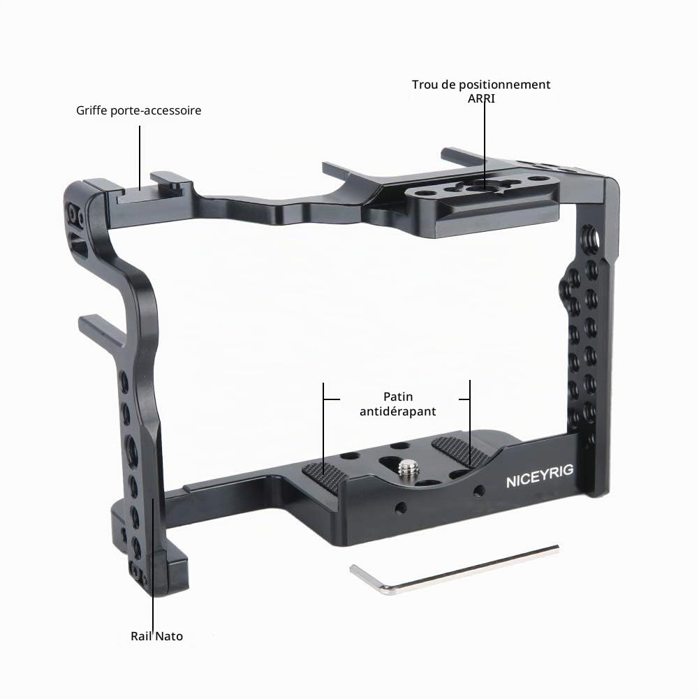 [Update Version] NICEYRIG GH5s GH5 Cage de caméra avec Cold Shoe NATO Rail pour Panasonic Lumix GH5s GH5