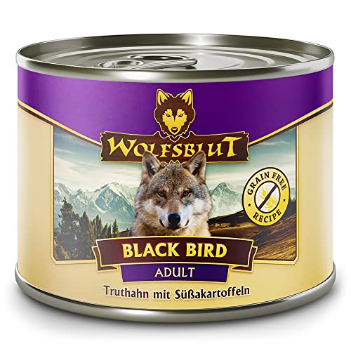 Wolfsblut - Black Bird - 6 x 200 g - Truthahn - Nassfutter - Hundefutter - Getreidefrei