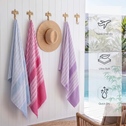 Image of 100% Bamboo Towels for Bath, Ultra Soft Skin-Friendly Travel Towel, Lightweight Quick Dry Bamboo Bath Towel Large Size for Men & Women, Highly Absorbent & Anti-Odour Towels, Pack of 3