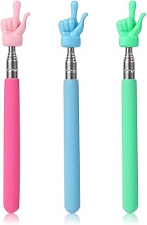3pcs Telescopic Teachers Pointers, Extendable Pointing Stick Retractable Pointer Whiteboard Pointer Hand Pointer Stick for Teacher Classroom Aids (Pink, Blue, Green)