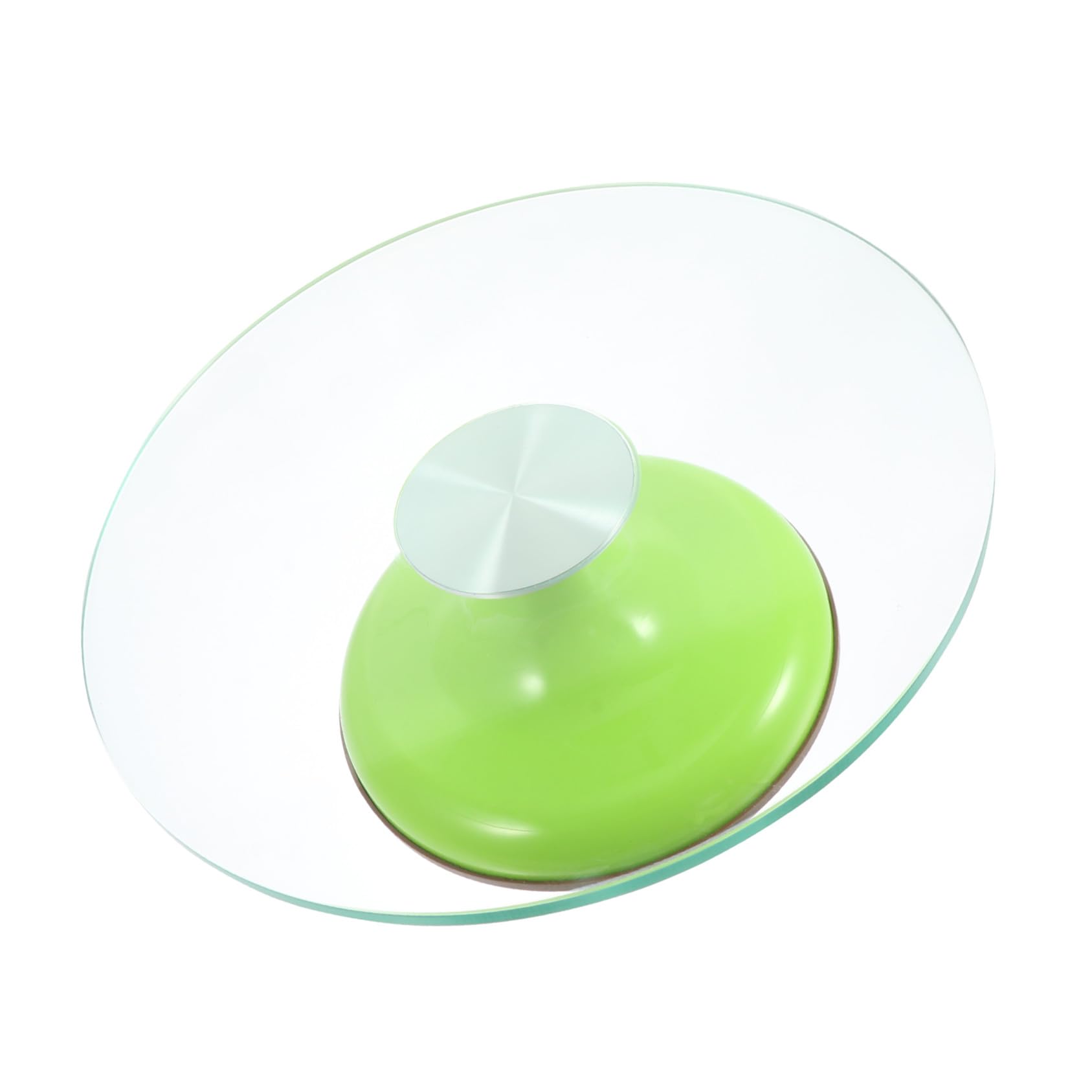 Drehbare Tortenplatte aus Gehärtetem Glas Grün Glatte Oberfläche Leicht zu Reinigen Sicheres Backzubehör für Kuchen Dekoration und Handarbeit für Küche und Bäckerei