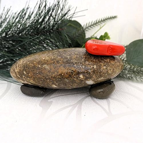 Andys Steinwelt® Grabstein mit Wunschtext Personalisierbar, Gedenkstein mit rotem Herz für Kinder- und Urnengrab – Grabschmuck, Erinnerung und liebevoller Trauerstein für Hund, Katze, Haustier