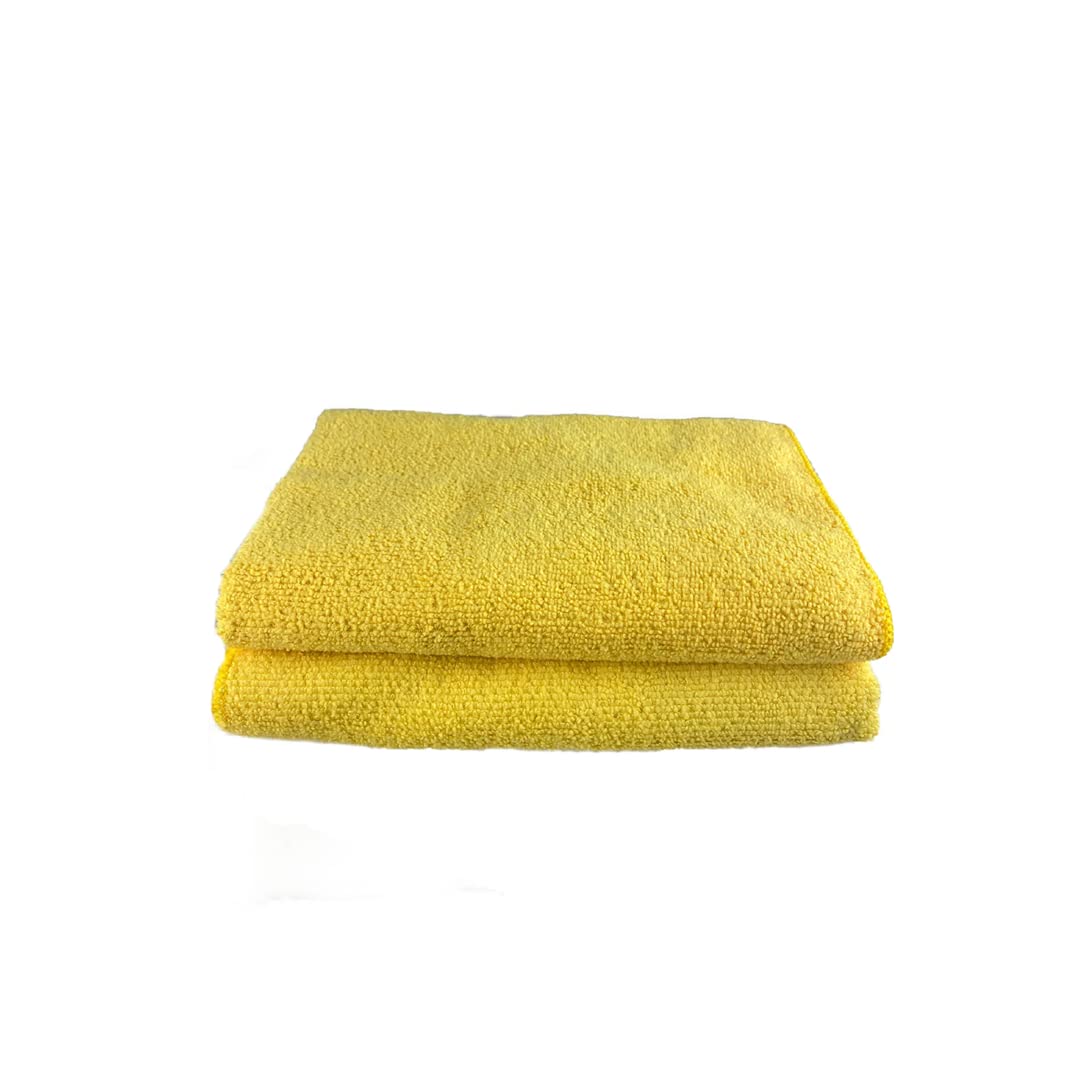 Cleanish Microfiber Cleaning Cloths | Multipurpose Cloth | Super Absorbent Soft Microfiber Cloth - 40x40 cms | Lint Free - Kitchen, Car, Surface Cleaning Cloth - Pack of 2 (Yellow) (B0B7JNY8PD) Amazon Price History, Amazon Price Tracker