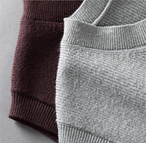 Jegsnoe Men's Sweater Vest Casual Crewneck Sleeveless Sweater Slim Warm Knit Vest Pullover3
