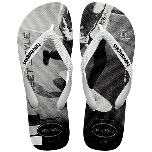 Havaianas Hype, Sandalias Hombre, White/White/Black/Black, 39/40
