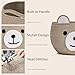 CherryNow Baby Basket for Nursery, Bear Gift Baskets for Kids, Baby Shower Basket with Handles, Small Cute Animal Baskets, Light Brown, 15.7
