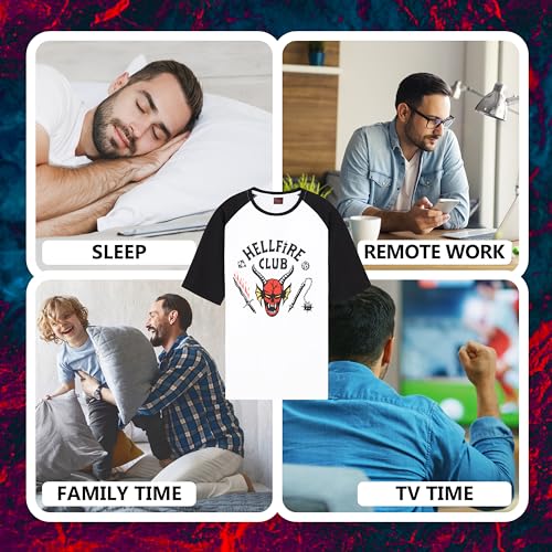 Stranger Things Mens Pyjamas Set Nightwear T-Shirt & Long Bottoms PJs Lounge Set for Men and Teenagers - Gifts for Him4
