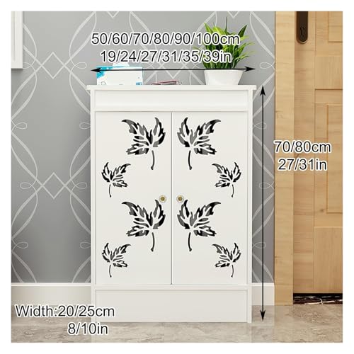 Cubre radiador con estante y puertas mueble de suelo blanco de listones 60x80x25 cm 3