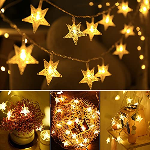 Yummuely LED21826 Star String Lights 10Ft 20 Led Fairy Lights Battery Operated Waterproof Indoor Outdoor Twinkle Christmas Lights thumb #7