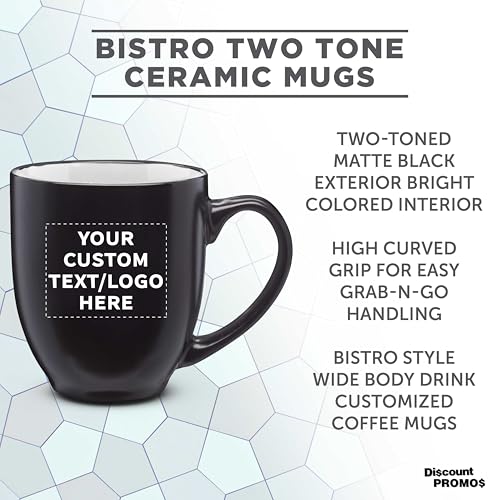 Juego de 100 mugs personalizados de cerámica 16 oz miniatura 3