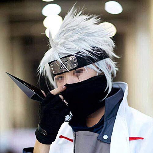 I3C Anime Cosplay Accessories Halloween Ninja Costume Toys – Anti-Konoha Headband, Akatsuki ZHU Ring, Itachi Necklace, Shinobi Costume for Men, Women