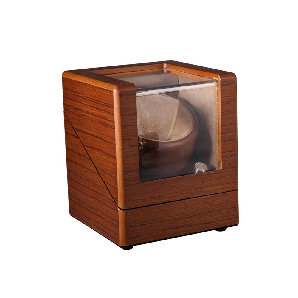 QUSYZD Watch Single Automatic Watch Winder Box, 4 Rotation Mode Setting, Solid Wood Matt Paint Appearance, Extremely Silent Motor,