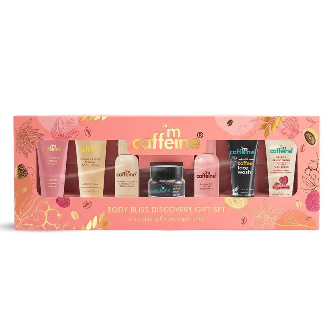 mCaffeine Body Bliss Discovery Gift Set| Perfect for gifting on any occasion| For both men & women| Complete Face & Body Care Kit| Includes Face Wash, Scrubs, Body Washes & Body Lotions-image-14