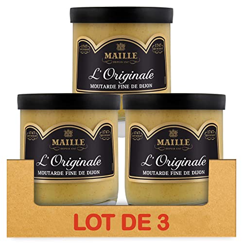Maille Moutarde Fine de Dijon l'Originale Forte Verrine 165 g - Lot de 3