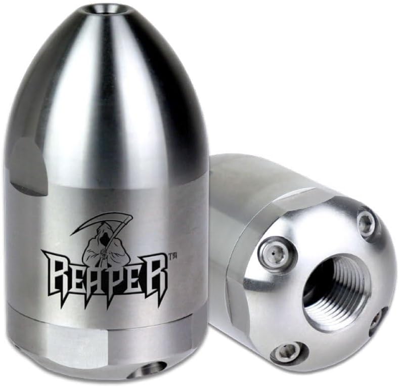 Reaper, Rotating Jetting Nozzle, 30 Degree Nozzle, 1/2" FNPT Inlet - Good for 4-8” Pipes (12.0)
