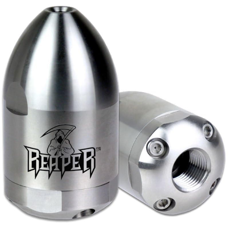 Reaper, Rotating Jetting Nozzle, 30 Degree Nozzle, 1/2" FNPT Inlet - Good for 4-8” Pipes (18.0)