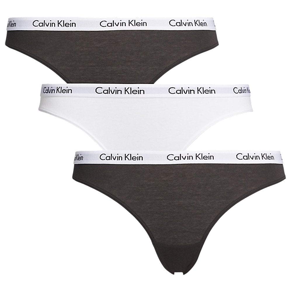 Calvin Klein Women's Bikini 3pk 000qd3588e Bikini Panties, Black (Black/White/Black Wzb), XL