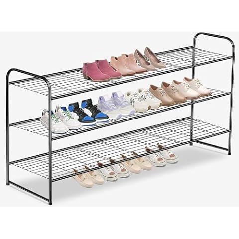 MISSLO Long 3-Tier Shoe Rack Organiser Cover