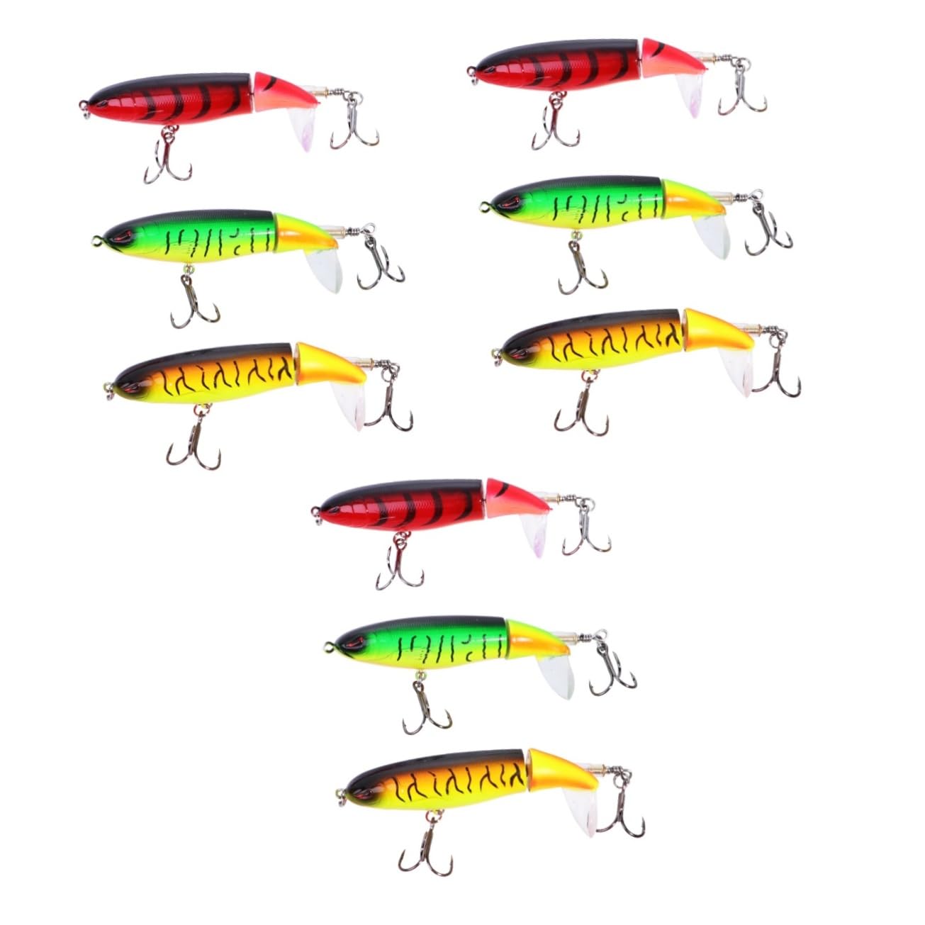 Mipcase 9 Pz Esche da Pesca con Occhi 3D Esche per Basso Esche da Pesca per Acqua Dolce Esche Metalliche Esche bioniche realistiche Esca da Nuoto ad Attrezzi da Pesca Esca Finta
