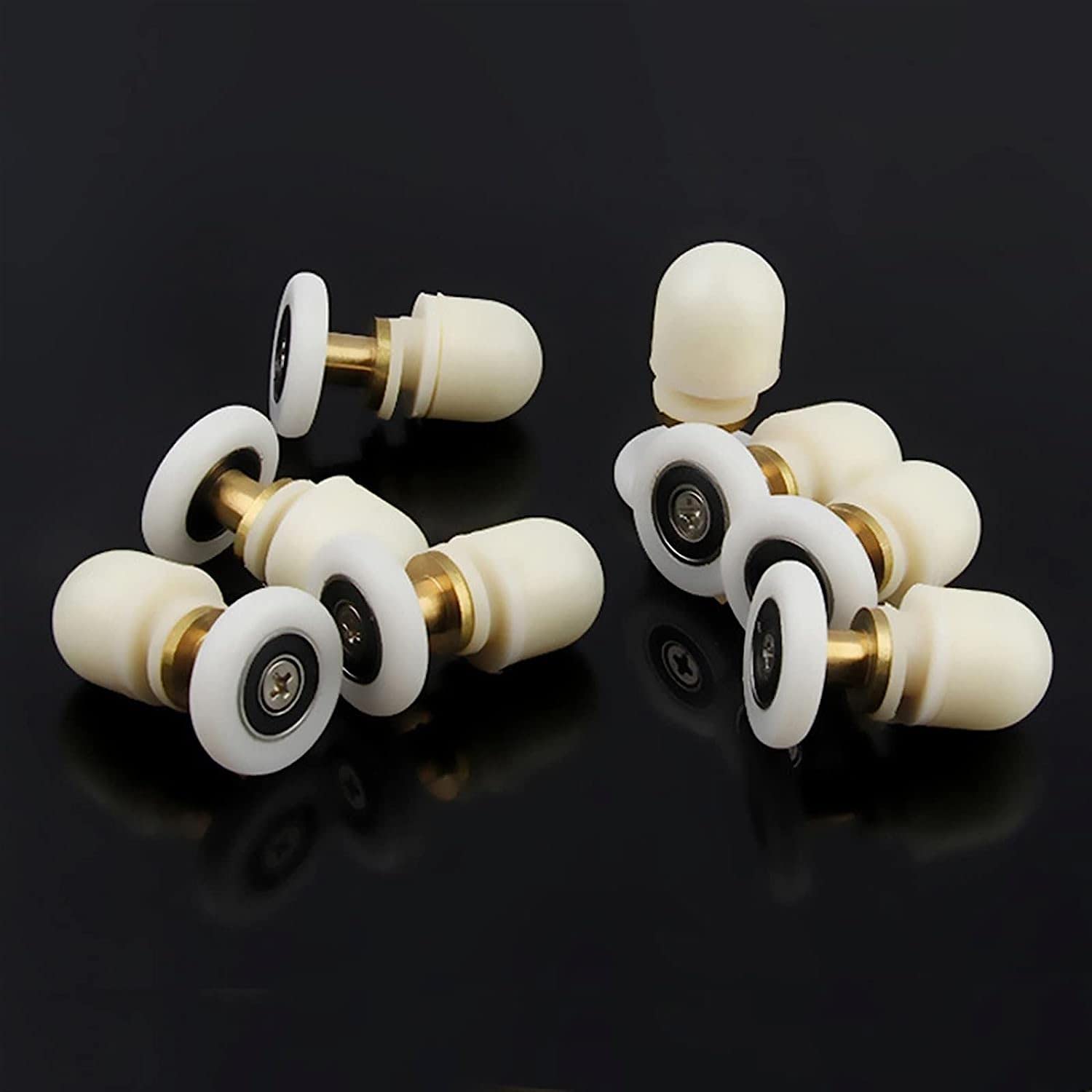 Amazon｜8ピース/ロットシャワーラウンドガラスドアローラーシャワー  