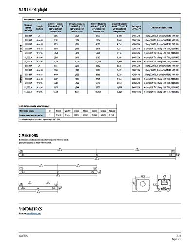 Image of Lithonia Lighting ZL1N L48 5000LM FST MVOLT 40K 80CRI WH Z Series LED Strip Light, 48-Inch, White
