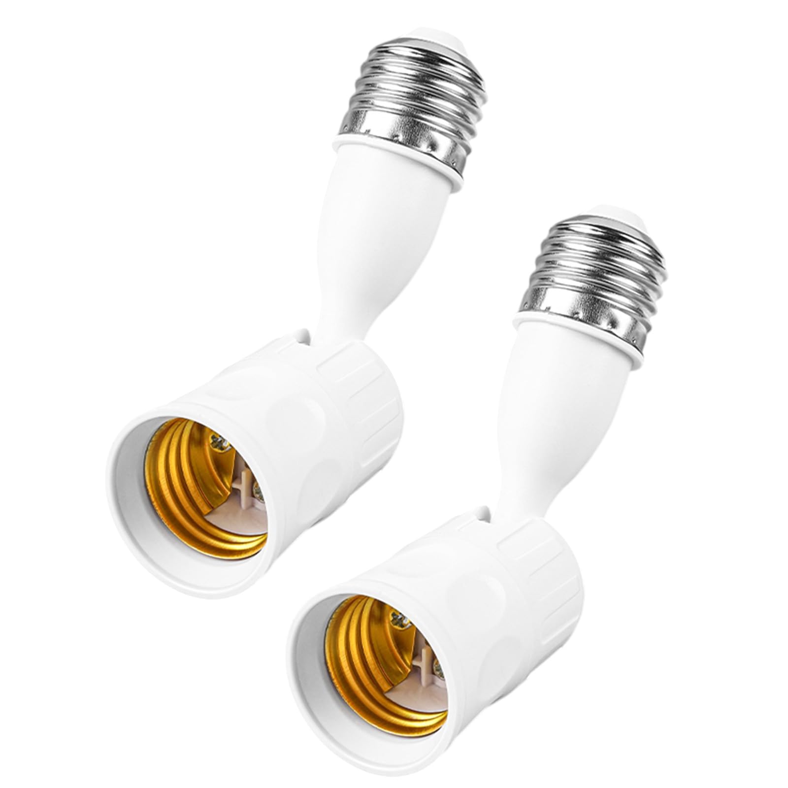 Qusinfc Flexible E27 Socket Converters for Recessed Lighting and Decorative Bulbs with Rotation Intelligent Bulb Extension Adapter