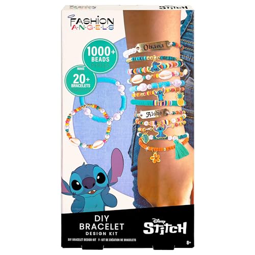 Fashion Angels Disney Stitch DIY Bracelet Making Kit, Includes 1,000+ Shell Beads, Tassels, & More, Lilo & Stitch Collectable Jewelry for Kids, Teen Girls & Boys2