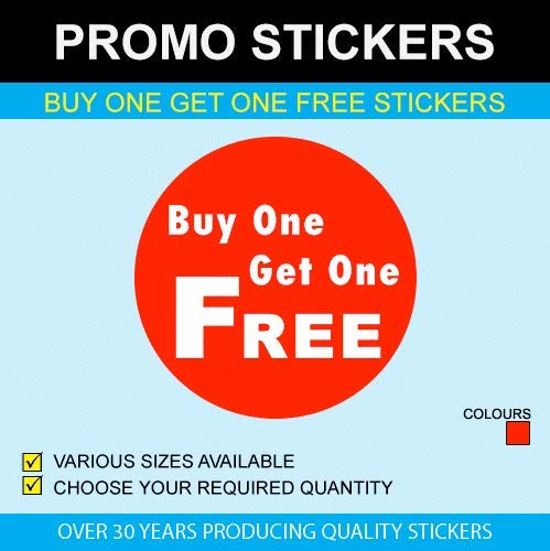 Buy One Get One Free Stickers, 63mm, 2000