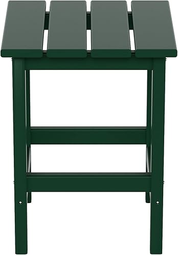 Miniatura 5 de WestinTrends Ashore - Mesa auxiliar de gran tamaño para exteriores, 18 pulgadas de madera de polietileno Adirondack para todo tipo de clima, mesa