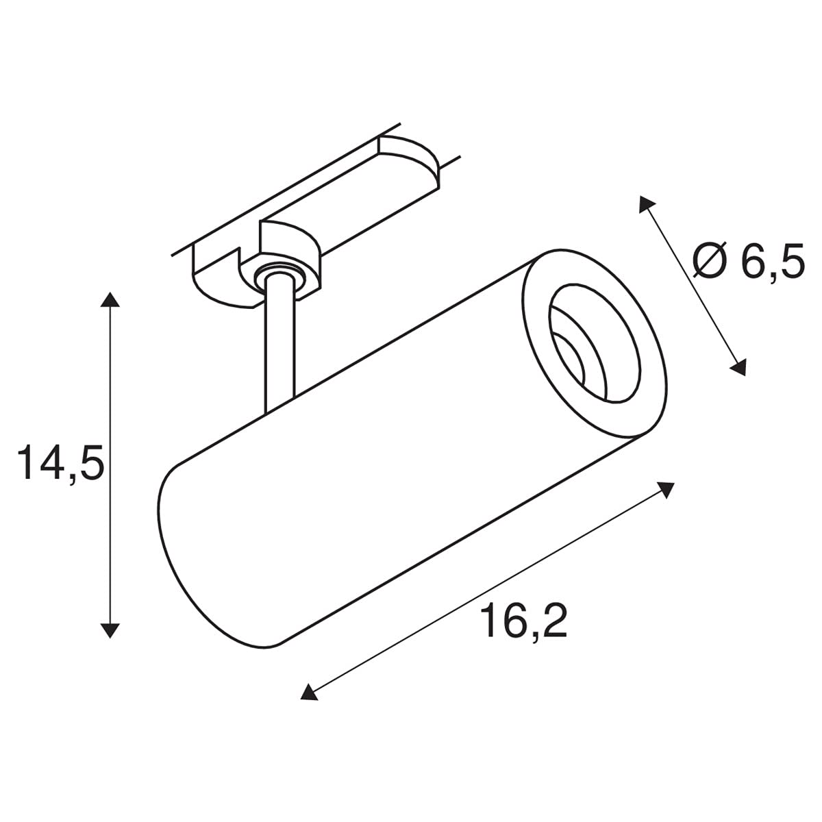 SLV NUMINOS® DALI S/LED 3-Phasen-Strahler 2700K 10.42W 985lm weiß dimmbar 24Grad