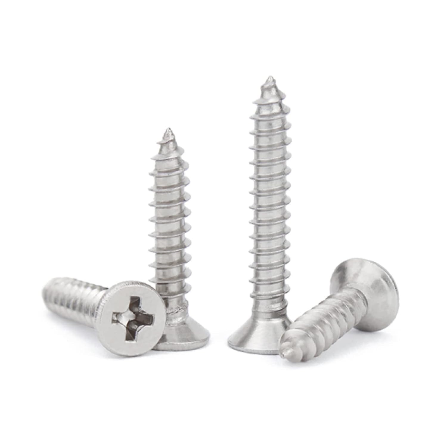 Viti autofilettanti a testa piatta Phillips, Viti autofilettanti a testa svasata in acciaio inossidabile 304, viti Phillips a testa piatta, incasso a croce standard, M4, 100 pezzi, M4*90 * 20 pezzi(M4