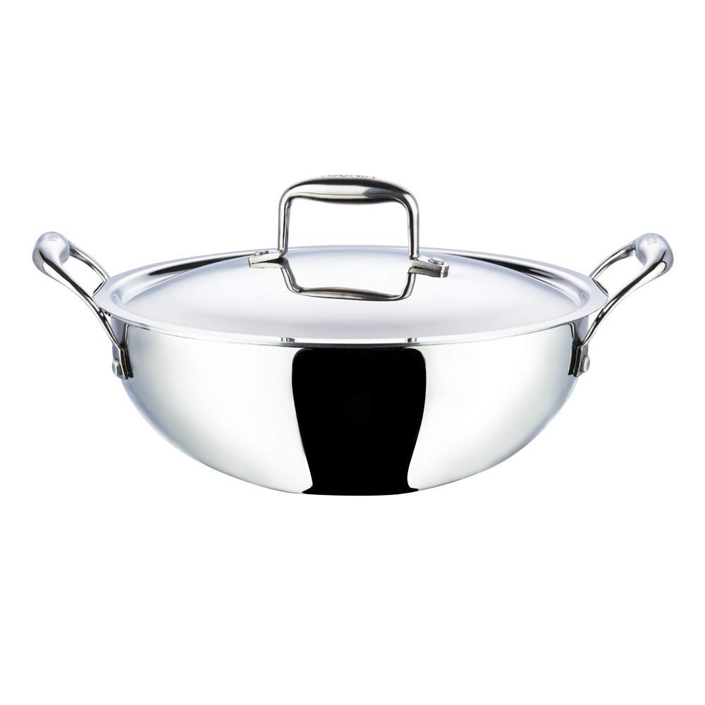 Vinod Cookware 3.3 Litre Induction Friendly Platinum Food Grade 18/8 Stainless Steel Triple