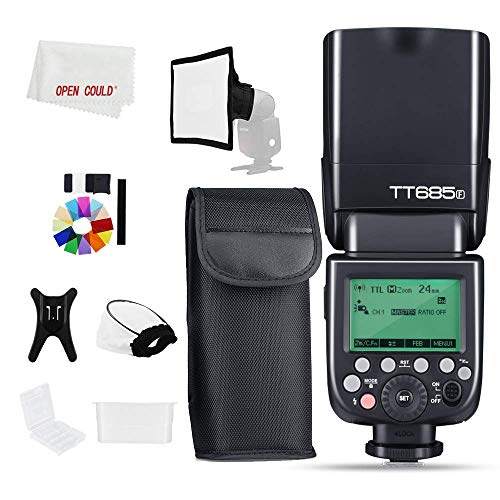 Godox TT685F 1/8000s HSS GN TTL Speedlite Flash Built-in Godox 2,4G Receiver Compatible with Godox X System for Fuji X-T20 X-T2 X-T1 X-T10 X-E1 X-A3(TT685F for Fuji)