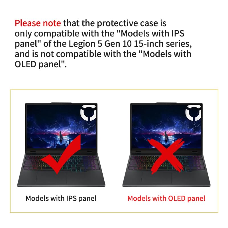 Funda para Legion 5i de 15" rígida esmerilada con protector de teclado antiarañazos 2