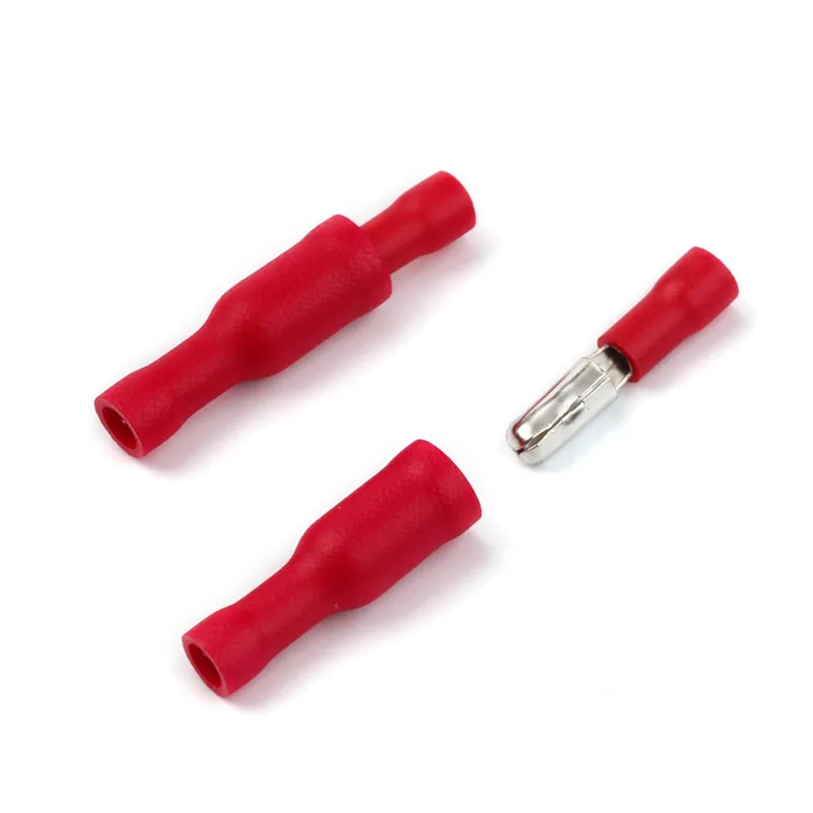 Conectores macho y hembra 22-18 AWG: terminales de crimpado eléctrico rojos en pack de 100